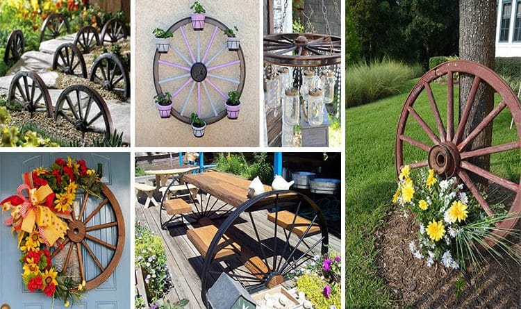 old-wagon-wheels-garden-use