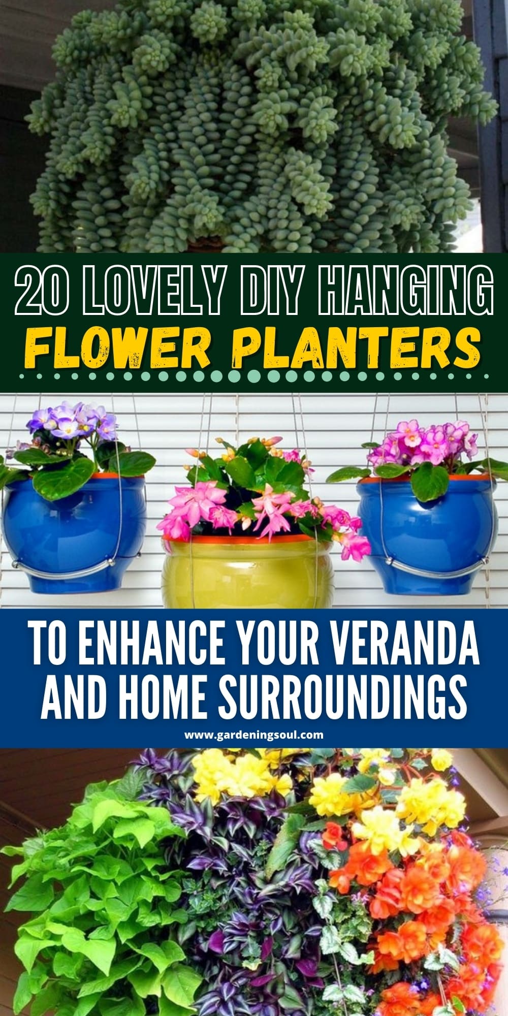 20 Lovely DIY Hanging Flower Planters To Enhance Your Veranda And Home ...